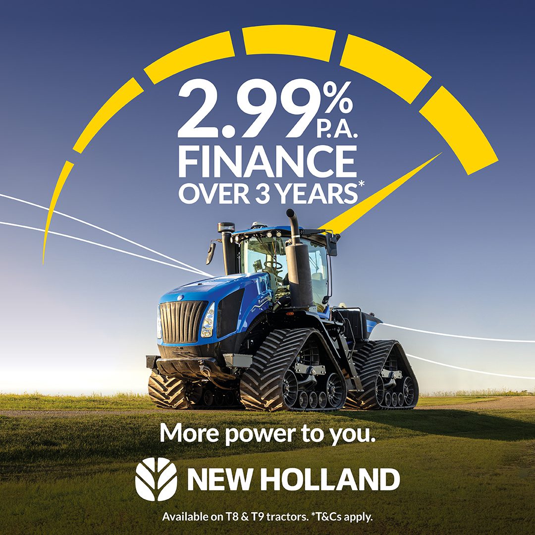 CNH0152-HighHP2025-T9-Retartgeting-1080x1080px-v01FA 2.99% finance over 3 years on New Holland T8 & T9 Tractors