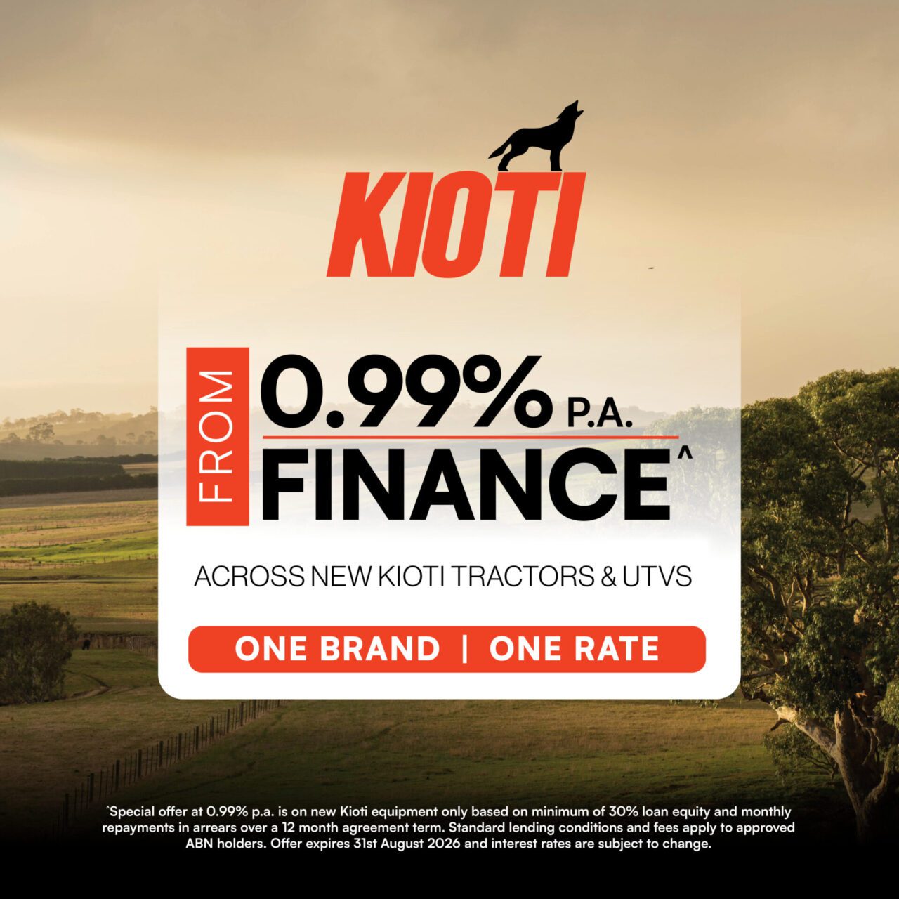 Kioti 0.99% Finance