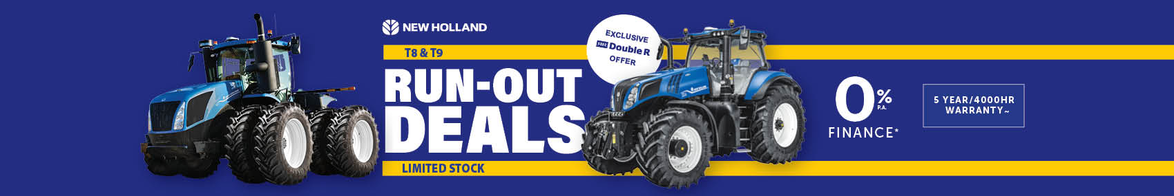 New Holland T8 & T9 Run-out Deals
